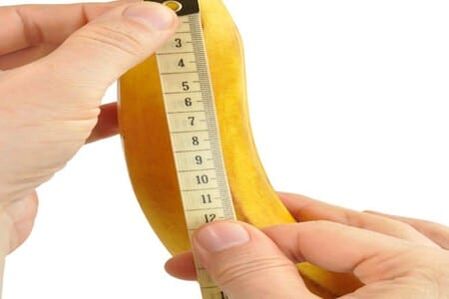 A medida do plátano simboliza a medida do pene